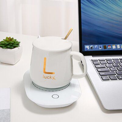 Electric Heating Mug And Saucer