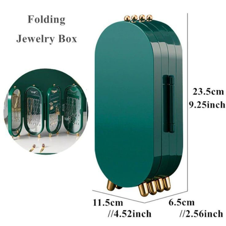 Folding Screen Jewelry Display Stand with Mirror