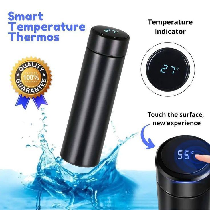 Stainless Steel water Bottle with Temperature Display