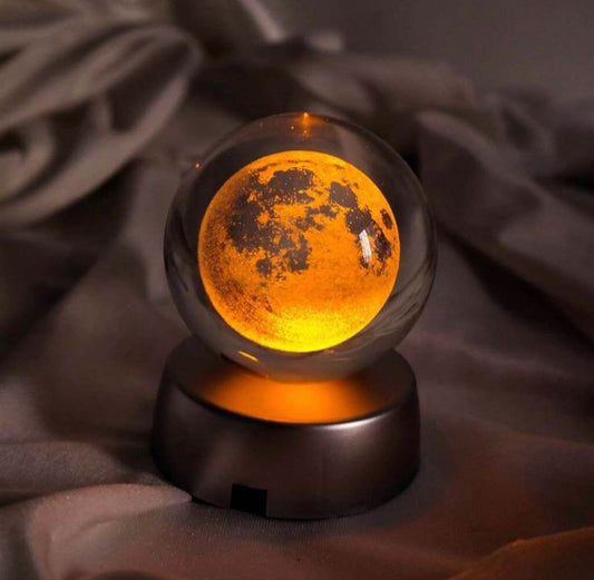 3D crystal Ball Moon Inside Lamp