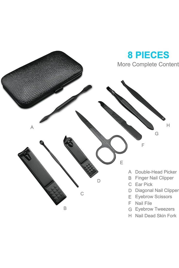 8 Pcs Manicure/Nailcutter Set - Stainless Steel